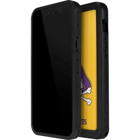 East Carolina University ECU Pirates Logo Yellow iPhone 15 Pro Waterproof Case